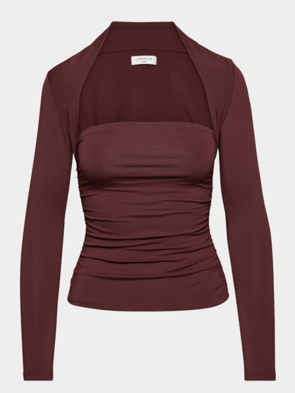 Aritzia Contour Flourish Longsleeve - 2XS - Sumac Burgundy